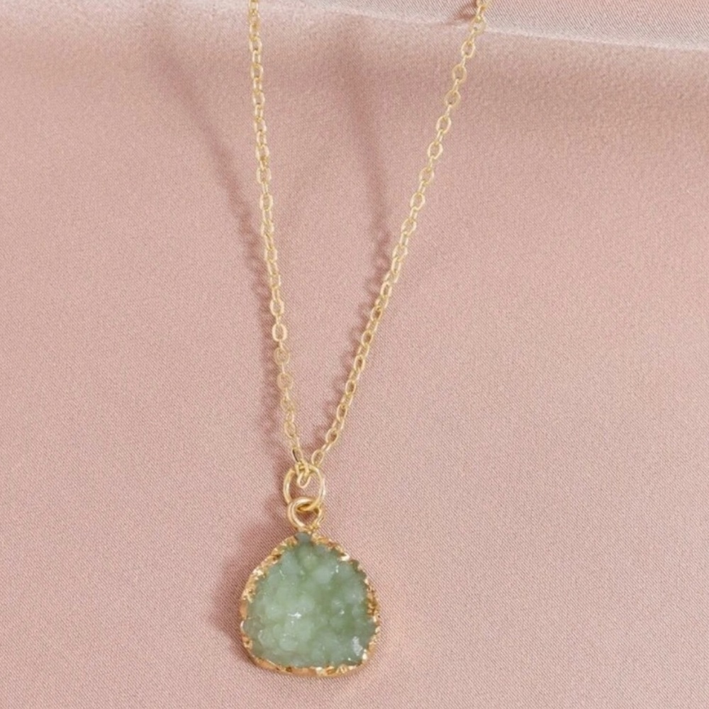 Gem Green Charm Necklace